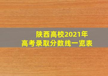 陕西高校2021年高考录取分数线一览表