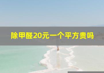 除甲醛20元一个平方贵吗