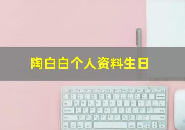 陶白白个人资料生日