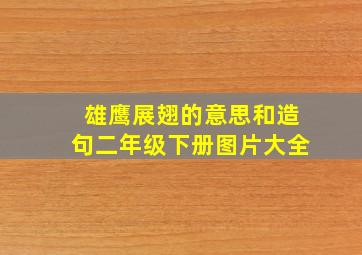 雄鹰展翅的意思和造句二年级下册图片大全