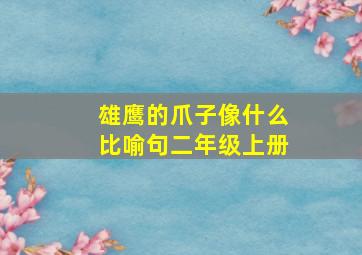 雄鹰的爪子像什么比喻句二年级上册