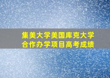 集美大学美国库克大学合作办学项目高考成绩