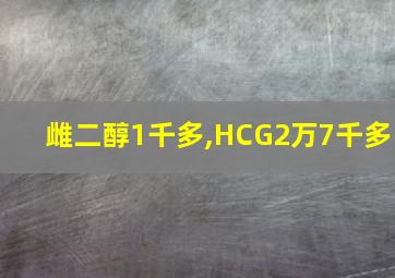 雌二醇1千多,HCG2万7千多