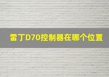 雷丁D70控制器在哪个位置