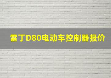 雷丁D80电动车控制器报价