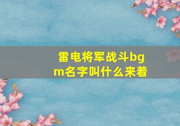 雷电将军战斗bgm名字叫什么来着