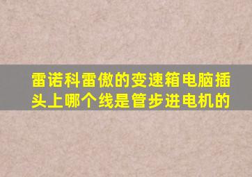 雷诺科雷傲的变速箱电脑插头上哪个线是管步进电机的