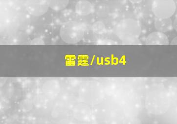 雷霆/usb4