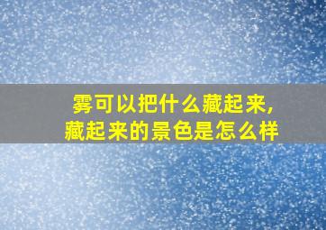 雾可以把什么藏起来,藏起来的景色是怎么样