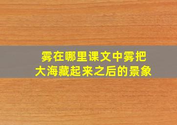 雾在哪里课文中雾把大海藏起来之后的景象