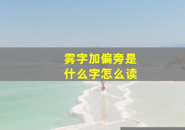 雾字加偏旁是什么字怎么读