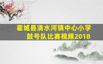 霍城县清水河镇中心小学鼓号队比赛视频2018