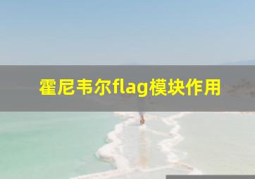 霍尼韦尔flag模块作用