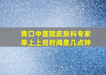 青口中医院皮肤科专家早上上班时间是几点钟