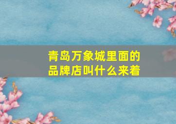 青岛万象城里面的品牌店叫什么来着