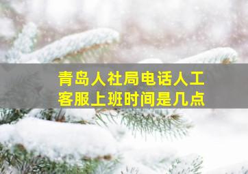 青岛人社局电话人工客服上班时间是几点