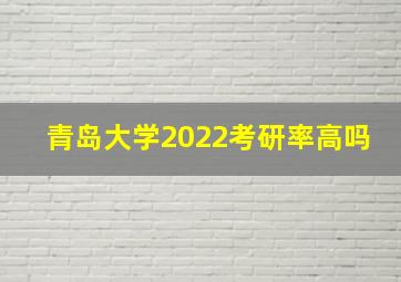 青岛大学2022考研率高吗