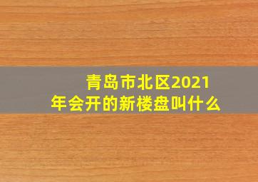 青岛市北区2021年会开的新楼盘叫什么