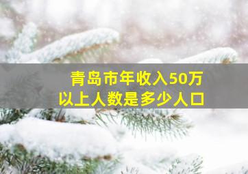 青岛市年收入50万以上人数是多少人口