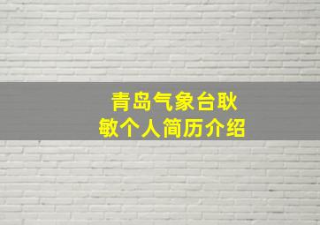 青岛气象台耿敏个人简历介绍