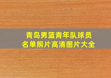 青岛男篮青年队球员名单照片高清图片大全