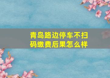 青岛路边停车不扫码缴费后果怎么样