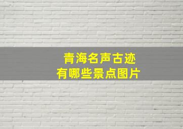 青海名声古迹有哪些景点图片