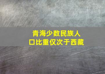 青海少数民族人口比重仅次于西藏