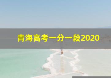 青海高考一分一段2020