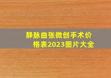 静脉曲张微创手术价格表2023图片大全