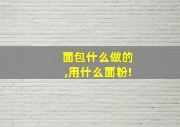 面包什么做的,用什么面粉!