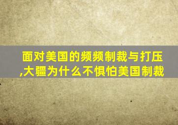 面对美国的频频制裁与打压,大疆为什么不惧怕美国制裁