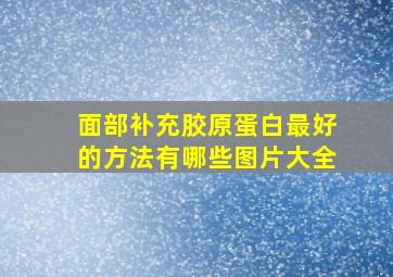 面部补充胶原蛋白最好的方法有哪些图片大全