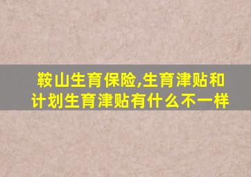 鞍山生育保险,生育津贴和计划生育津贴有什么不一样