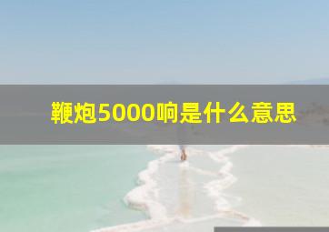 鞭炮5000响是什么意思