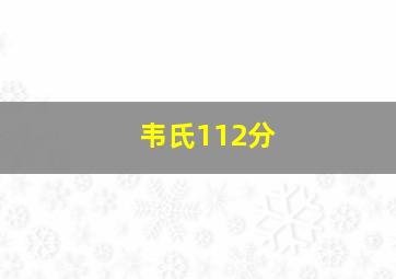 韦氏112分