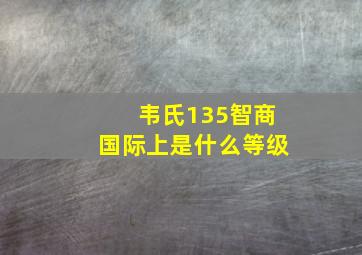 韦氏135智商国际上是什么等级