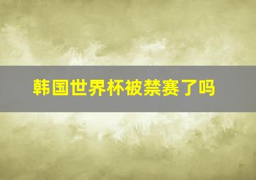 韩国世界杯被禁赛了吗