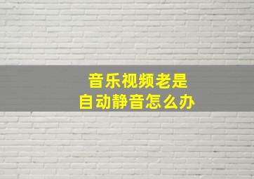 音乐视频老是自动静音怎么办