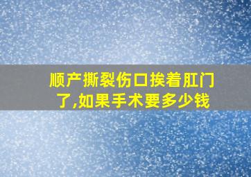 顺产撕裂伤口挨着肛门了,如果手术要多少钱