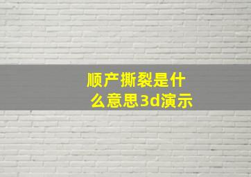 顺产撕裂是什么意思3d演示