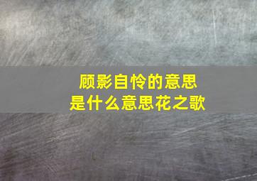 顾影自怜的意思是什么意思花之歌