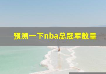 预测一下nba总冠军数量