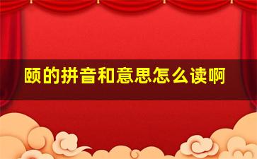 颐的拼音和意思怎么读啊