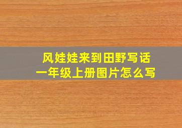 风娃娃来到田野写话一年级上册图片怎么写