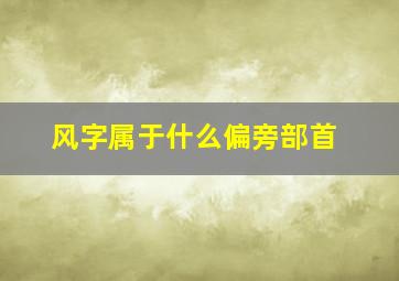 风字属于什么偏旁部首