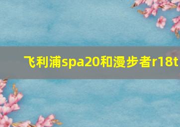 飞利浦spa20和漫步者r18t