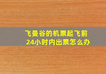 飞曼谷的机票起飞前24小时内出票怎么办