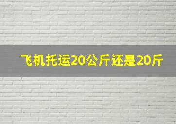 飞机托运20公斤还是20斤