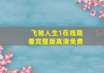 飞驰人生1在线观看完整版高清免费